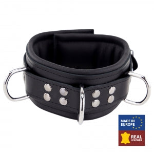 Collier en cuir rembourré